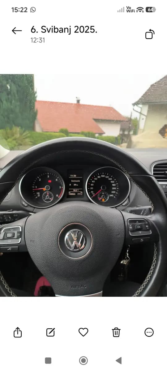 Volkswagen Golf VI 2012. god, automatska klima, parking kamera, tempomat