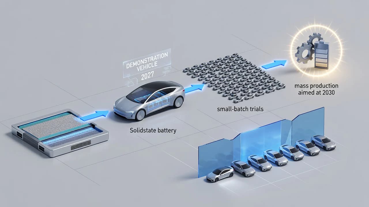 BYD predstavlja solid-state bateriju u probnom vozilu 2027., masovna proizvodnja cilja na 2030.